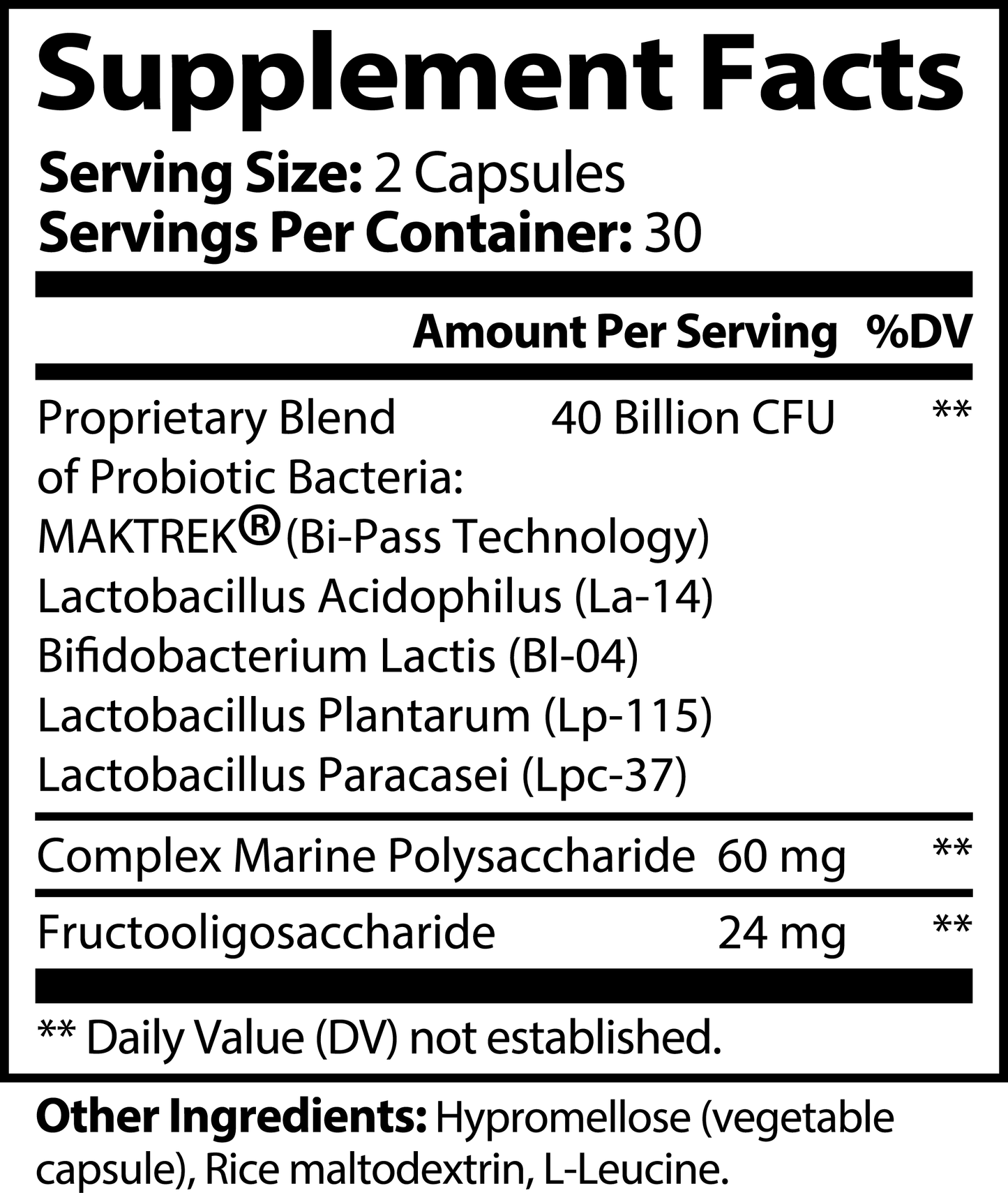 Grade +A Probiotic 40 Billion with Prebiotics